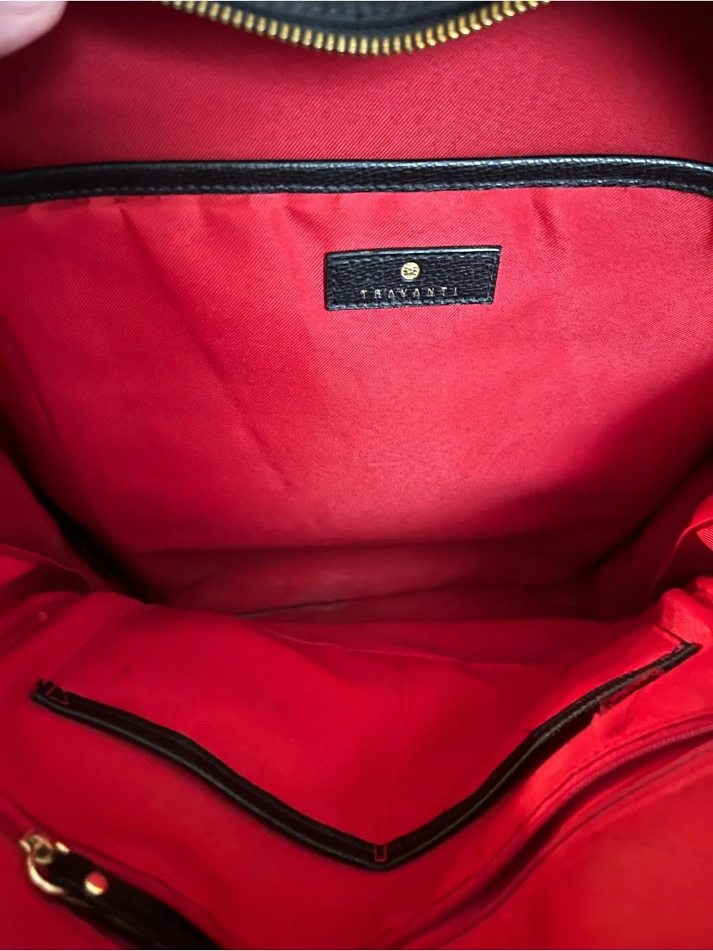 Travanti Nylon and Faux Leather Backpack